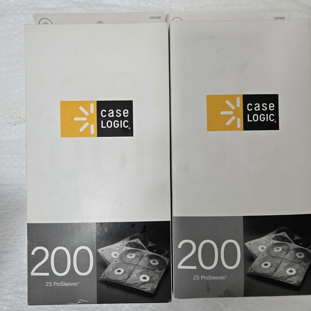 50 Case Logic CDP200 ProSleeves 2 Sided 3-Ring Binder 200 CD Storage Sleeves NEW